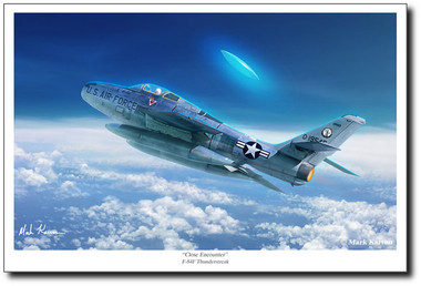 Close Encounter by Mark Karvon - F-84F Thunderstreak