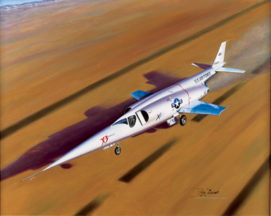 Lakebed Liftoff by Mike Machat. The Douglas X-3 Stiletto