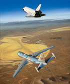 Free Enterprise by Mike Machat. The Space Shuttle Enterprise during a landing test at Edwards AFB. 