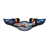 Mustang Winged Oval Metal Sign