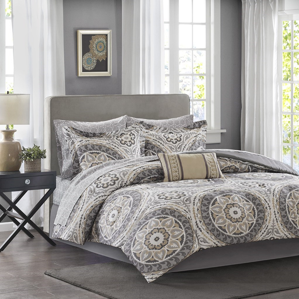 New Taupe And Grey Bedroom with Simple Decor