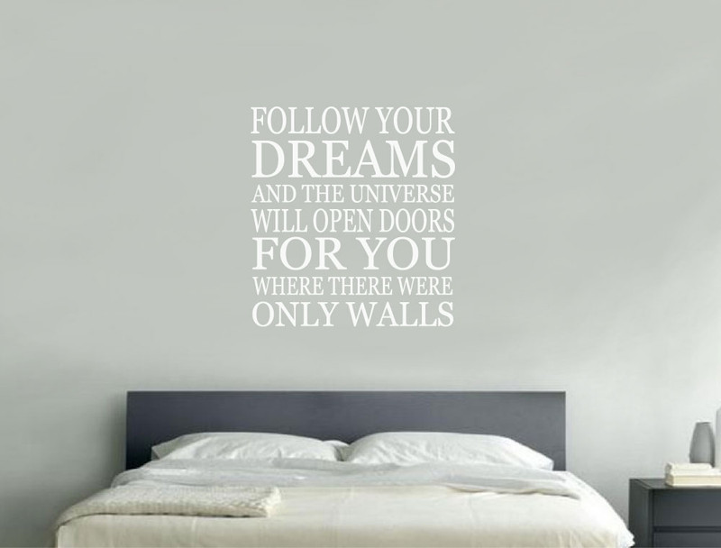 follow your dreams wall sticker | inspirational wall quotes
