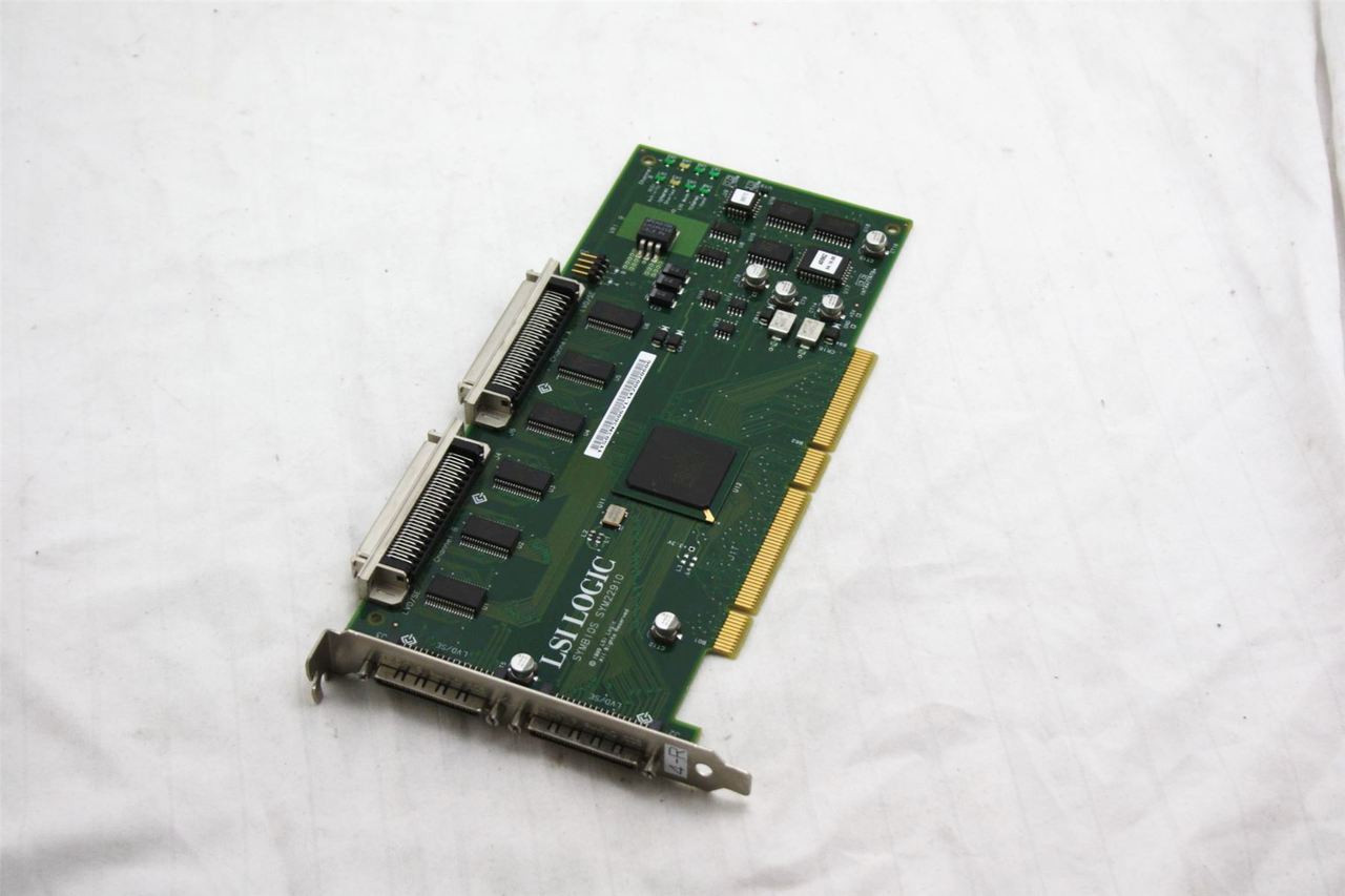 LSI LOGIC SYM22910 High Profile 64bit PCI DualSCSI Adapter Card SE LVD