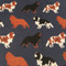 Cavalier King Charles - Navy Fabric Swatch
