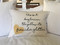 This isn't dog hair on the pillow, it's Frenchie Glitter in a beautiful Natural Colored Canvas with black lettering and gold tone glitter and heart.