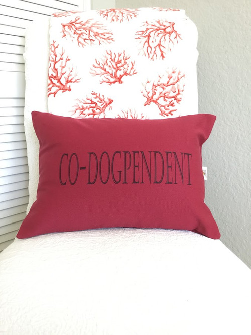 CO-DOGPENDENT is beautiful wine colored canvas