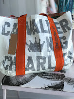 Cavalier King Charles Reversible Tote made from Tyvek.  Add monogrammed named, to make it extra special!