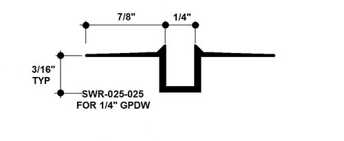 Aluminum Drywall Trim / Reveal Bead 1/4" x 1/4" Primed for Painting 8'-0" Lengths (SWR-025-025)