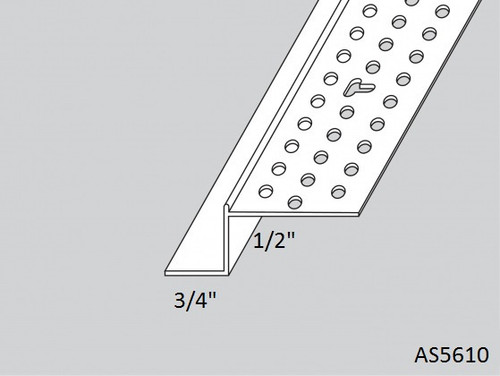 Z Shadow Bead Vinyl AS5610 1/2" D x 3/4" W x 8'-0" Lg.