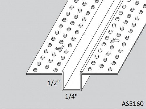 1/2" x 1/4" Vinyl Wall Reveal 8'-0" Lengths (AS5160)