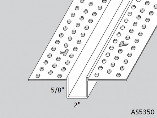 AS5350 5/8" x 2" Vinyl Wall Reveal 8'-0" Lengths 