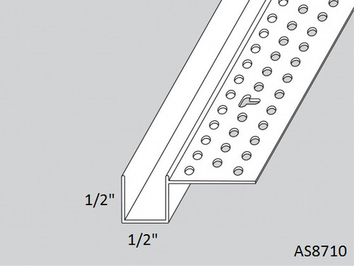 AS8710  1/2" x 1/2" Vinyl "F" Reveal Bead 8'-0" Lengths