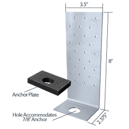 Stiffclip Td Uplift Connector Light Gauge Steel Stud To Foundation Rigid Connectors Cap Drywall Trims