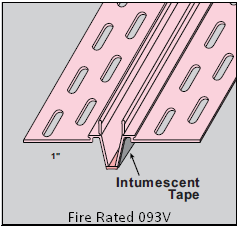 Fire Rated Vinyl &ldquo;V&rdquo; Expansion - V Shaped Control Expansion Joint 