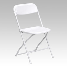 800 lb. Capacity Premium White Plastic Folding Chair