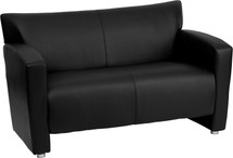 Majesty Series Black Leather Loveseat