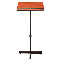 Portable Presentation Lectern Stand, Cherry