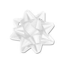 A50273, Splendorette Star Bow, 2-3/4”, White