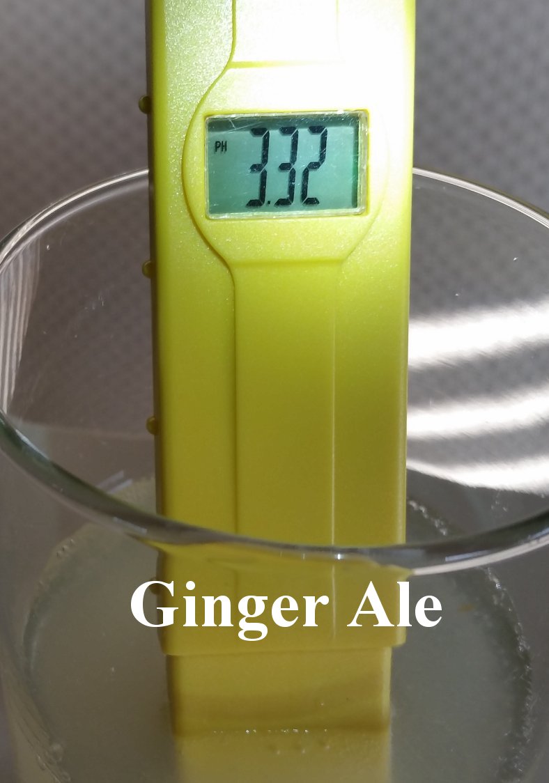 pH balance of ginger ale