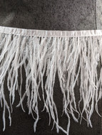 White 6" Ostrich Feather 