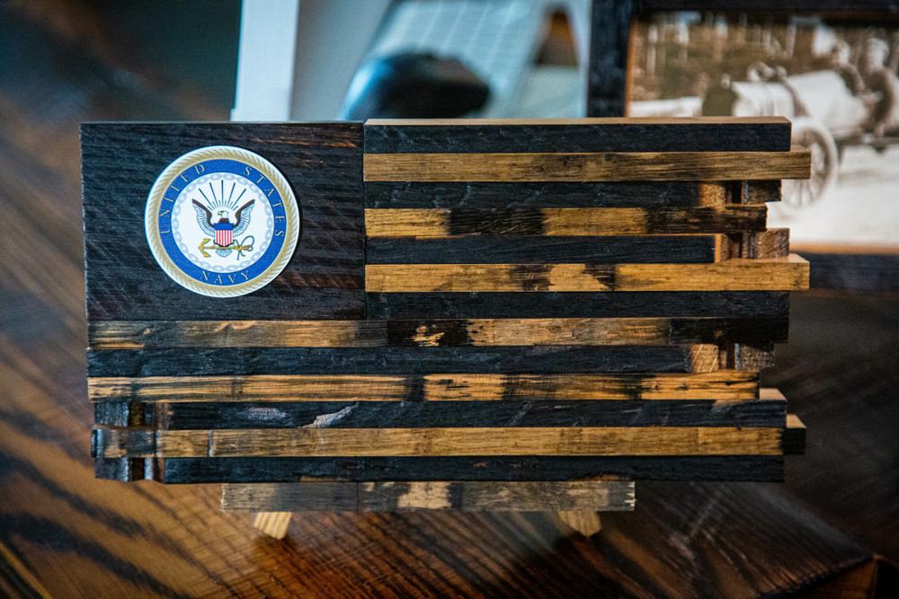 The Navy Crest Cask The Heritage Flag Company