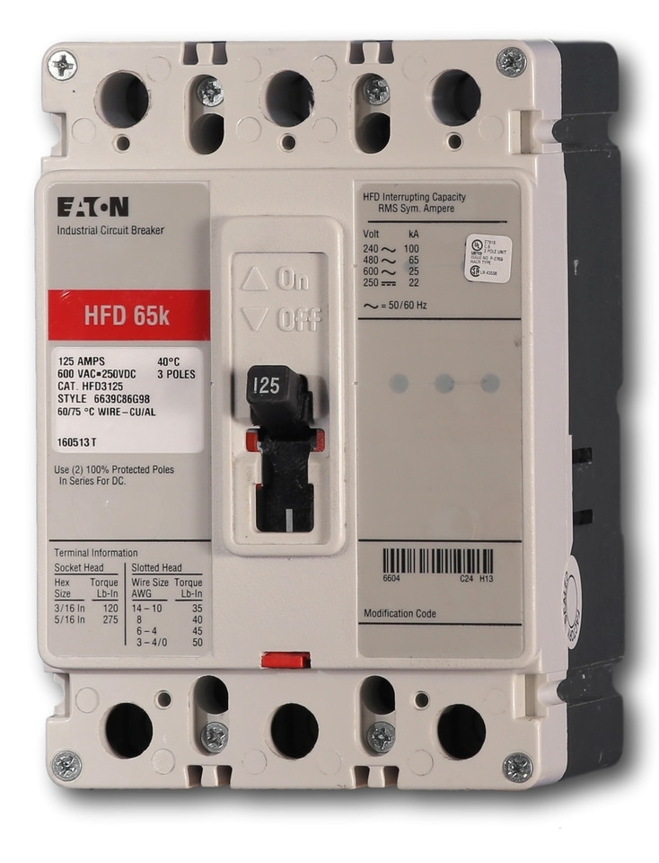 HFD3125 65k CutlerHammer Thermal Breaker