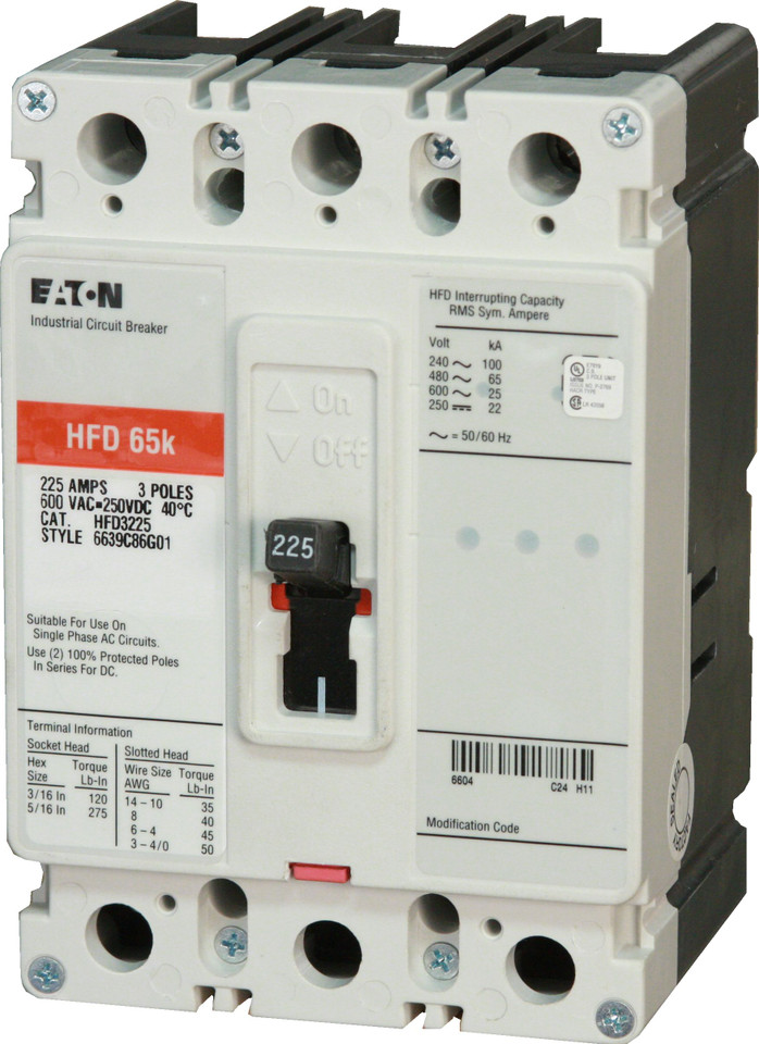 HFD3225 Series C Circuit Breaker by Eaton 65k Rated 898 Ships Same Day