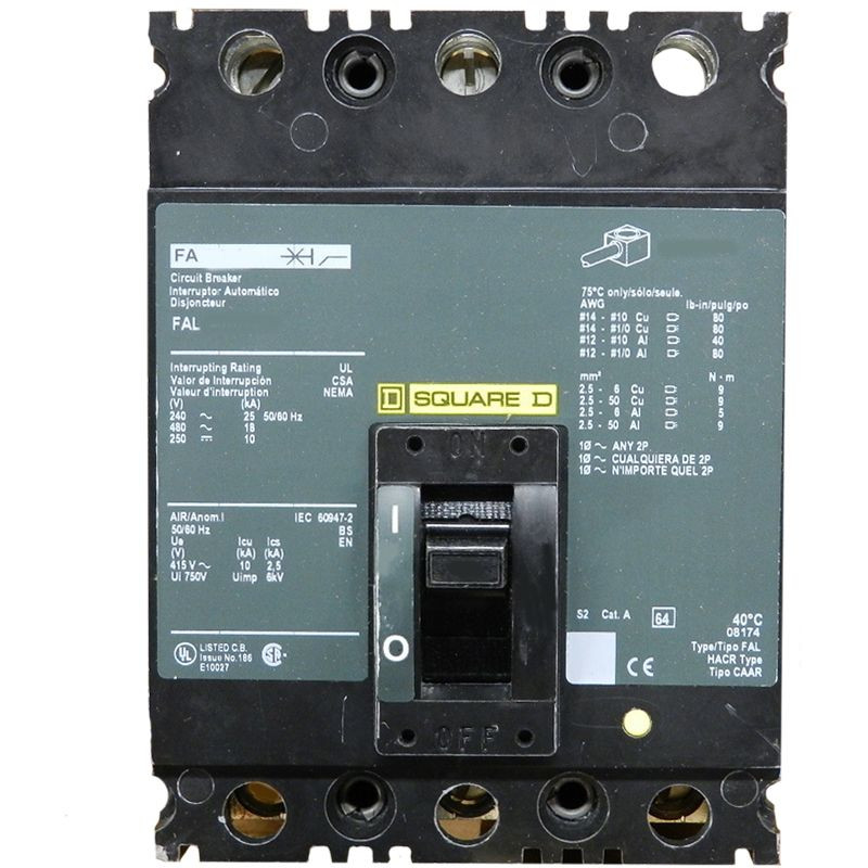 FAL360301021 Shunt Trip Breaker 120V Shunt, Circuit Breaker by SQUARE D