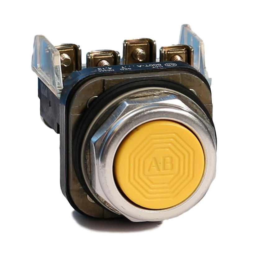800TA9A 30mm AllenBradley Yellow Momentary Contact Push Button
