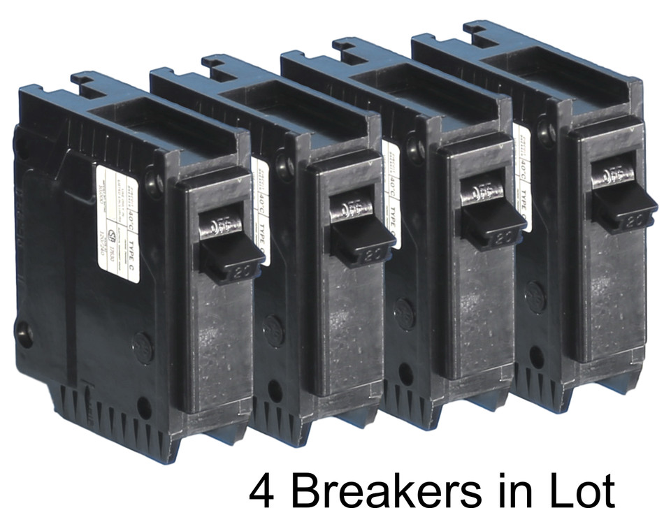 C120 Sylvania Lot of 4 PlugIn Circuit Breakers Breaker Outlet