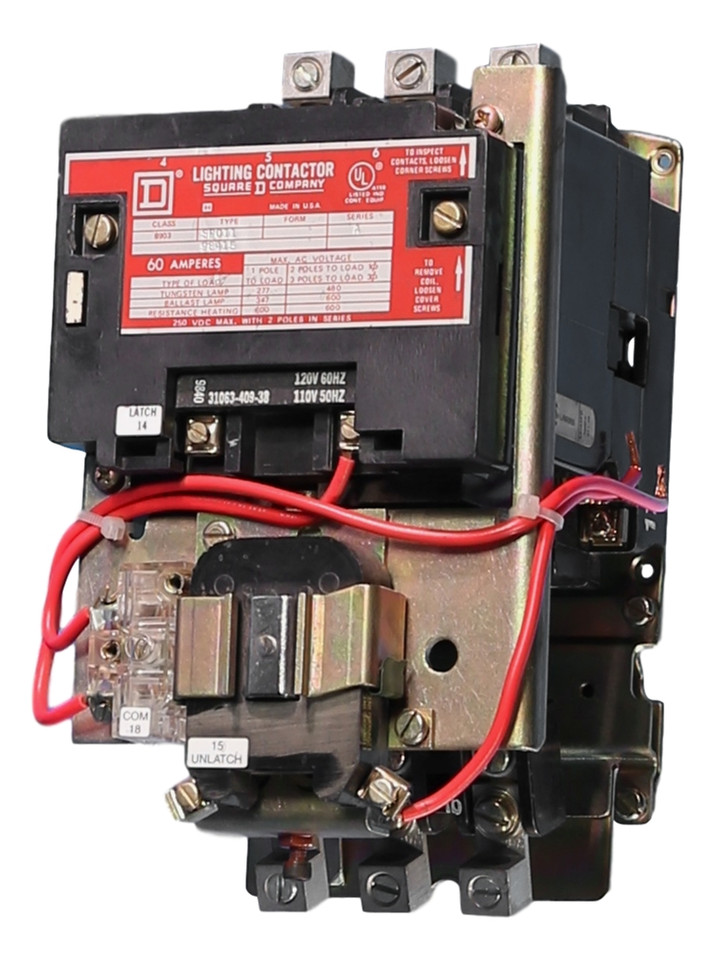 8903SPO11V02 Mechanically Held Lighting Contactor Square D Breaker Outlet