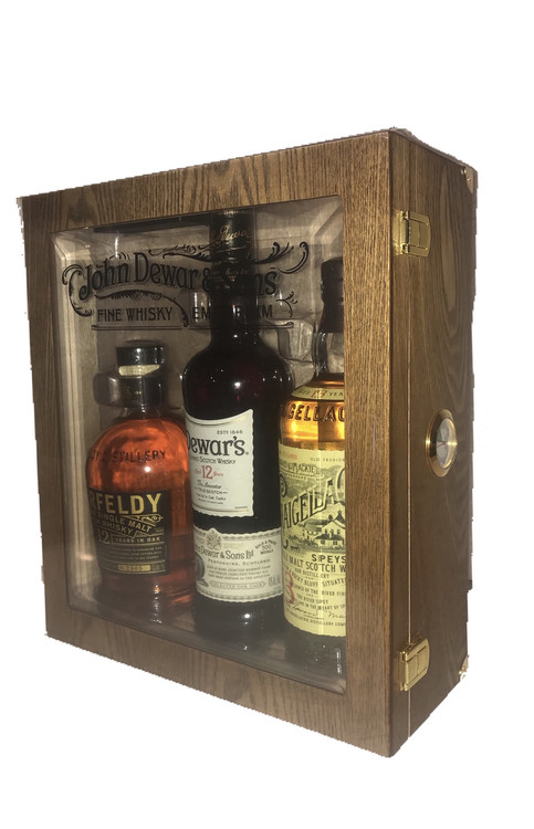John Dewar & Sons Fine Whiskey Emporium Cigar Humidor Gift Box(3 X 750mL)