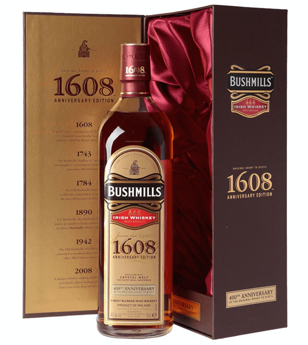 Bushmills 1608 400th Anniversary Blended Irish Whiskey 750ML A1 Liquor Bushmills 1608 400th Anniversary Blended Irish Whiskey 750ML A1 Liquor