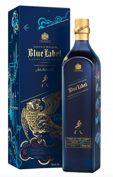 JOHNNIE WALKER BLUE LABEL YEAR OF THE TIGER  (750ML)