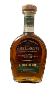 John J. Bowman Limited Edition Green Label Single Barrel Bourbon Whiskey (750ML)