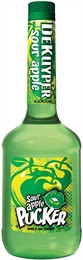 De Kuyper Sour Apple Pucker 750ml, 15%
Sour Apple Pucker is one of a line of similarly constructed sweet 'n' sour liqueurs that are balanced with surgical precision to be just this side of tart.