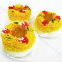 Chenna mango malai patties in mango cream