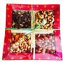 Compartment box with assorted roasted nuts and dry snacks