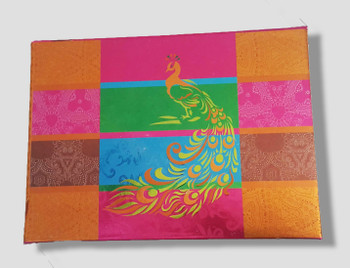 1.5 lb peacock gift box filled with assorted mithai