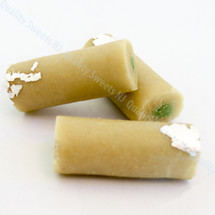 Kaju rolls filled with chopped pistachios