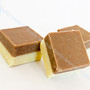 Two layer chocolate burfi with cocoa and khoya