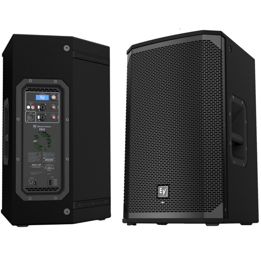 EV EKX12P 3000 Watt Total Active PA Speaker System Pair with DSP & LCD Screen LightingelStore