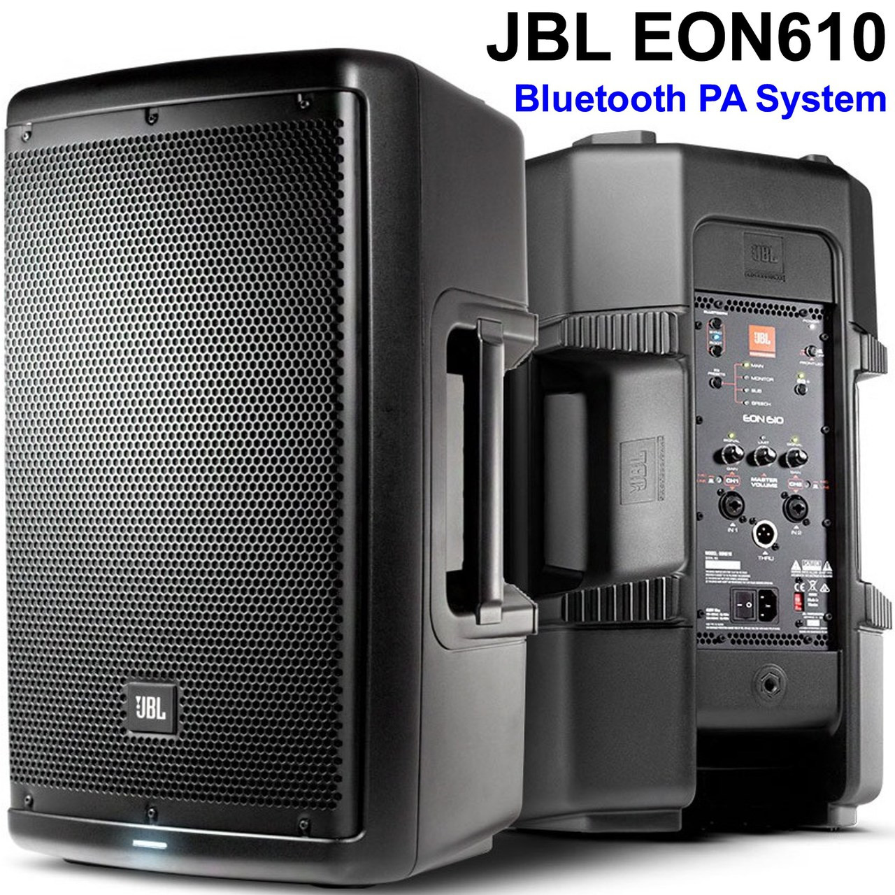 JBL EON610 Active 2000w Bluetooth PA System Speaker Pair 15 Instant