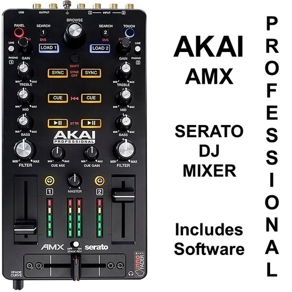 AKAI PROFESSIONAL AMX Serato DJ Controller Mixer with Software 10