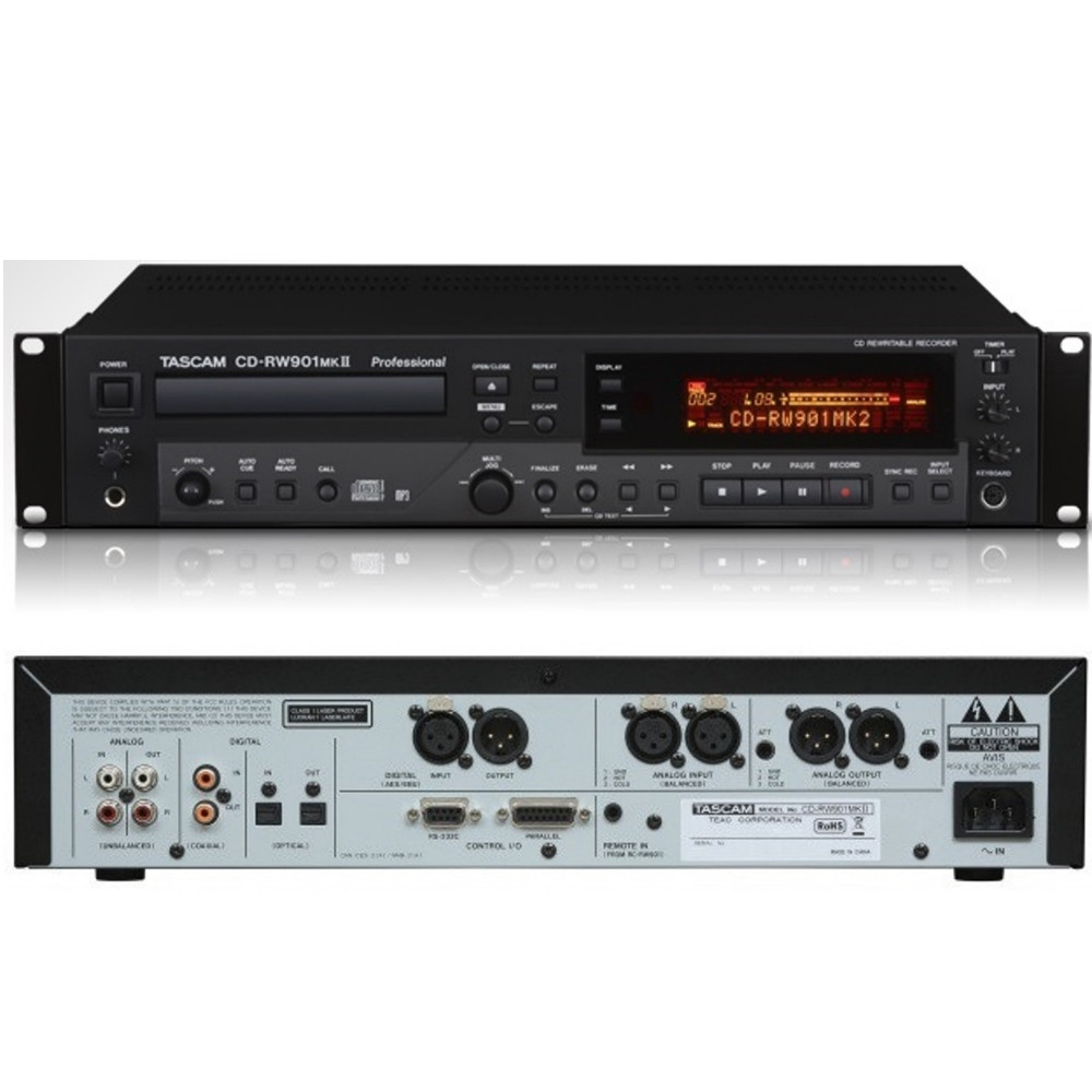 Tascam Cd Rw901mkii Professional Rackmount Recorder Player With Remote Lightingelstore