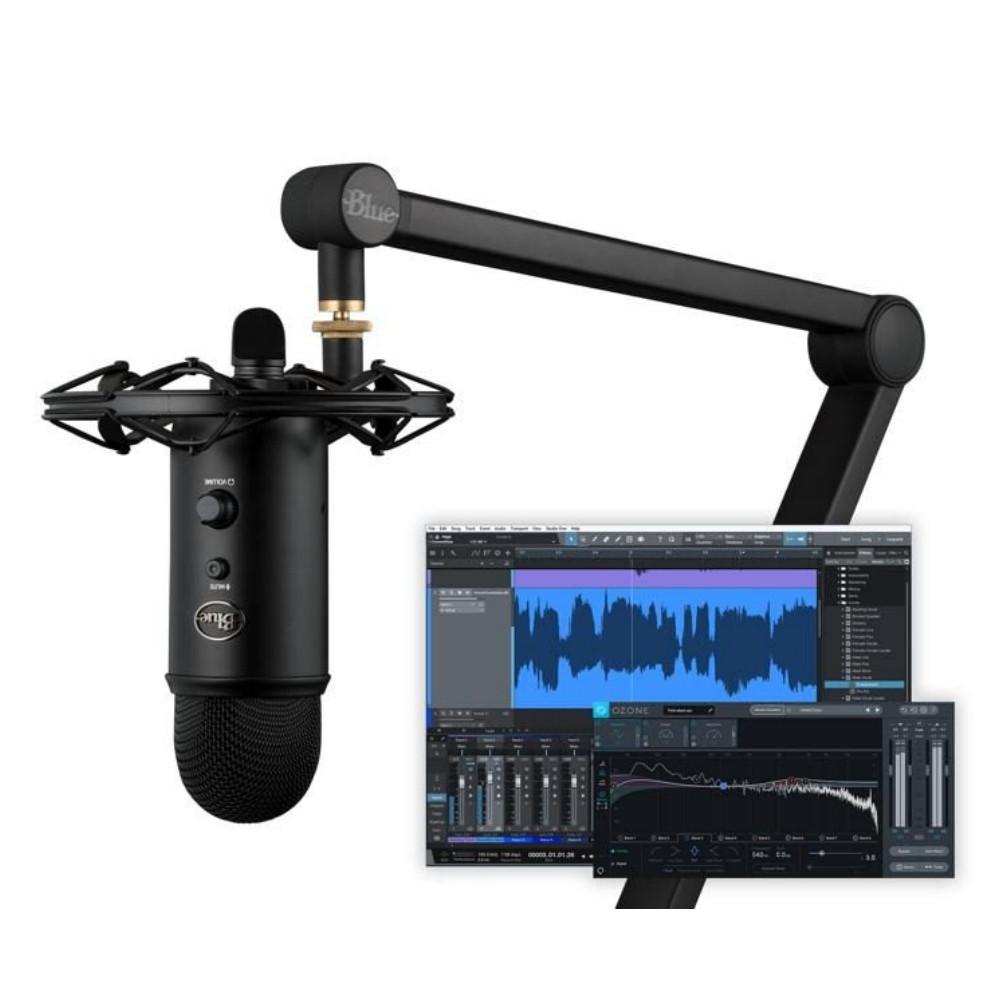 Blue Microphones Yeticaster Studio Professional Usb Mic Software Podcast Recording System Lightingelstore