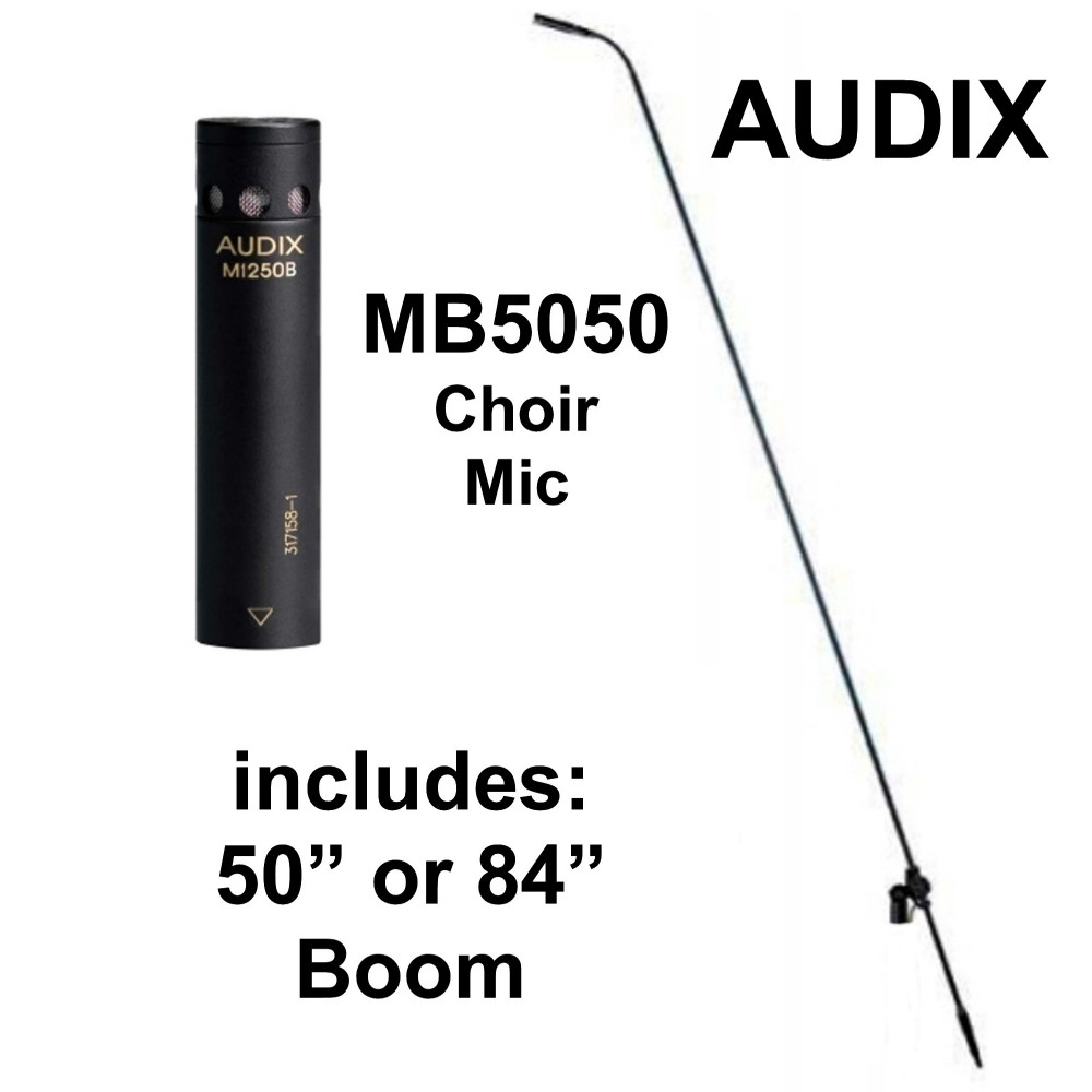 AUDIX MB5050 Choir Mic with M1250B Cardioid Capsule and 50" or 84" Boom ...