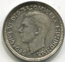 1942 D Australia Three Pence