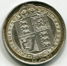 1890 Great Britain  1 Shilling UNC