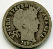 1892 O Barber Dime  G